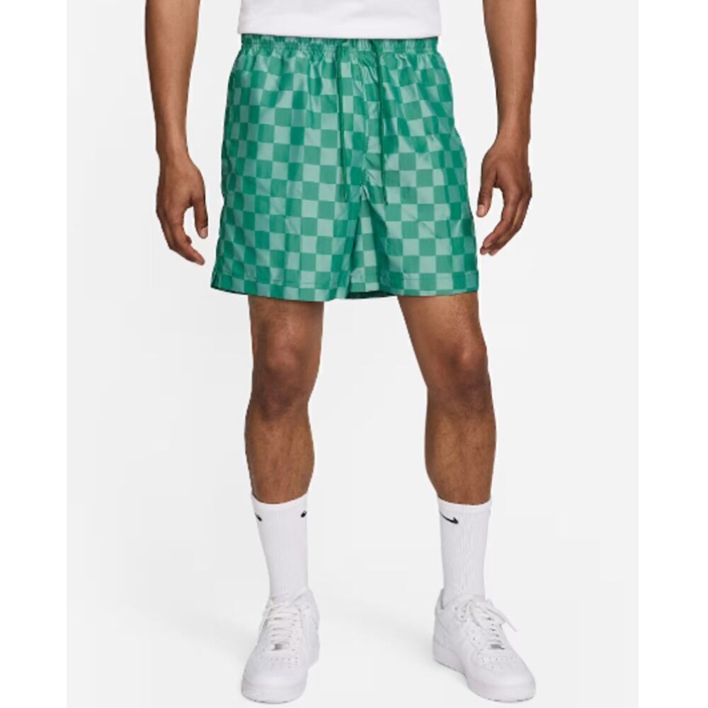 NWT Nike Men's Green Club Flow Checkered Shorts Size L